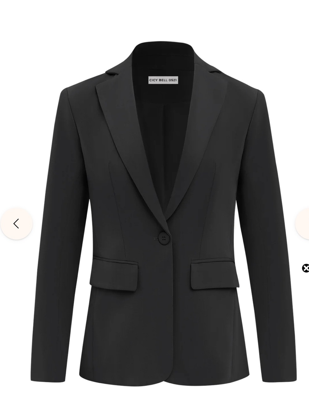 Cicy Bell Black Casual Women's Blazer